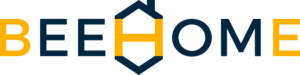 Logotipo de Beehome, inmobiliaria sin comisión. 